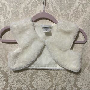 Child's faux fur winter formal vest